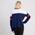 thumbnail image 5 of Women's Fanatics Navy/White Boston Red Sox Even Match Lace-Up Long Sleeve V-Neck T-Shirt, 5 of 5