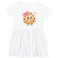 thumbnail image 3 of Inktastic Cute Cookie with Pink Bow Girls Toddler Dress, 3 of 5
