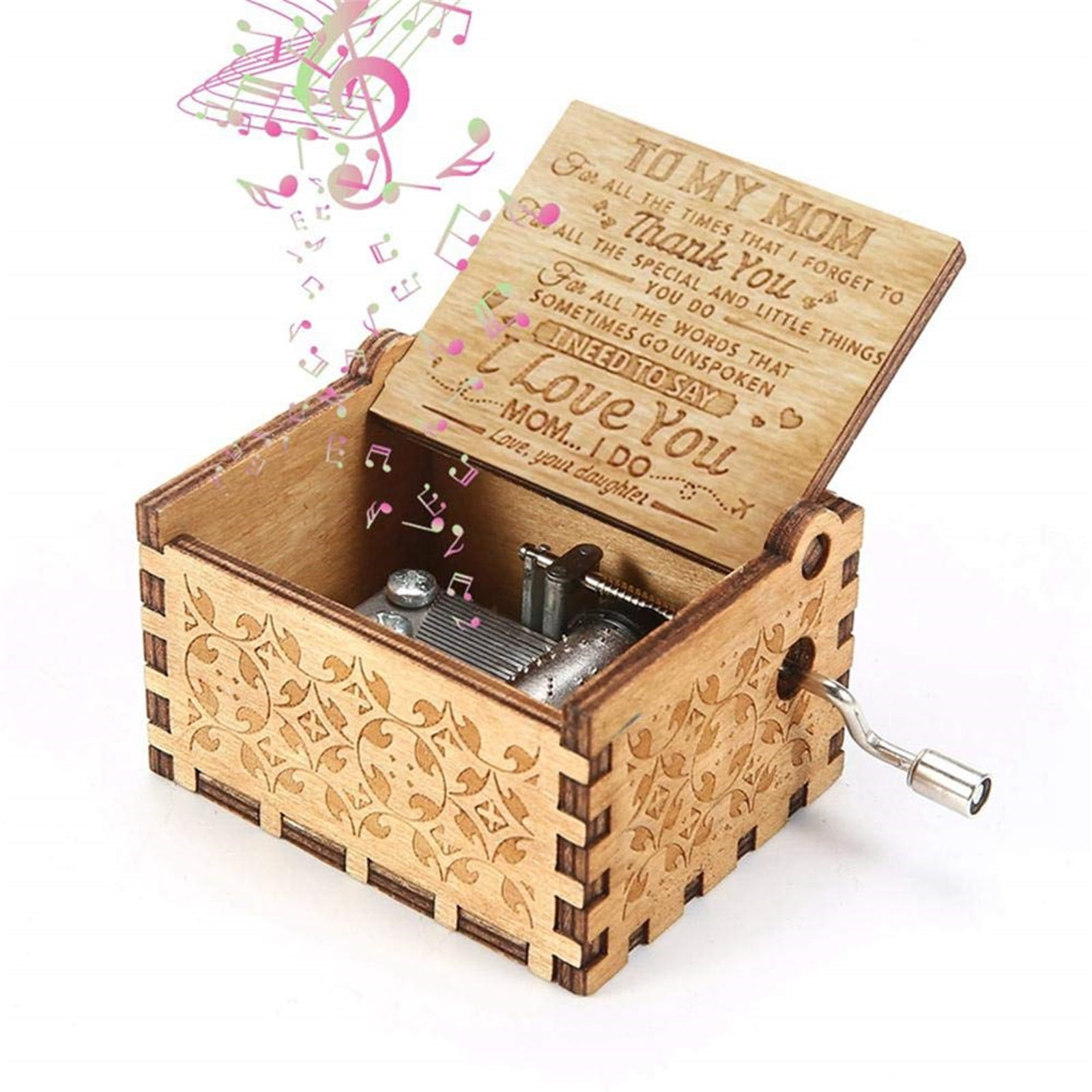 Details about   Wooden Music Box Mom/Dad To Daughter You Are My Sunshine Engraved Toy Kids Gift~