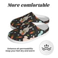 thumbnail image 6 of Daiia Rabbit Is Eating Carrots Print Women’s Fuzzy Slippers Memory Foam Lightweight House Shoes Cozy Loafer Flannel House Shoes-35/36, 6 of 7