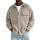 thumbnail image 2 of Top Abrigo Hombres Color Sólido Manga Larga Botón Cuello Moda Casual Verano Al Aire Libre Diario, 2 of 7