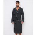 thumbnail image 5 of U2SKIIN Mens Terry Cloth Robe, 100% Cotton Soft Spa Bathrobes for Men(Dark Grey Mel, S/M), 5 of 7