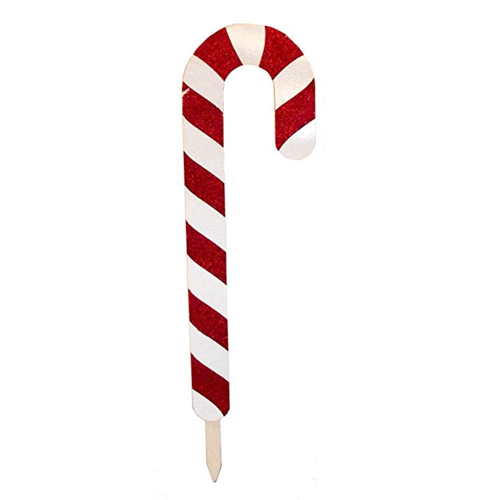 Christmas Candy Cane Wooden Yard Stake28"
