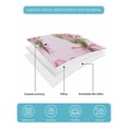 thumbnail image 4 of Twin XL Quilt Bedding Set, Pink Tulip Reversible Summer Quilt 3 Pieces, Spring Botanical Flowers Floral Branches Lightweight Bedspreads Coverlets with 2 Pillow Shams for All Seasons, 4 of 5