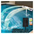 thumbnail image 3 of Pool Fountain with RGB LED Lights Swimming Pool Dual Sprays Cooling Sprinkler Waterfall Fountains For Above And In-ground Pool, 3 of 7