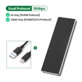 thumbnail image 2 of M2 SSD Case Enclosure Disk Box Adaptador M.2 a USB 3.1 (Cable C-A) (Negro) WDOplteas Para estrenar, 2 of 9