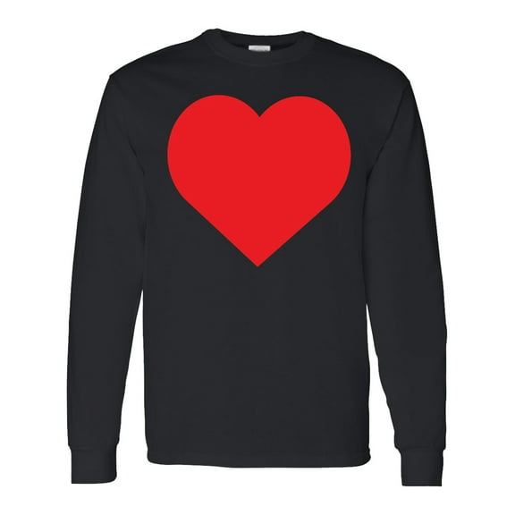 Inktastic Red Heart Long Sleeve T-Shirt