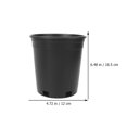 thumbnail image 2 of LEORX 10Pcs Black Plastic Flower Pot for Balcony Plants Durable and Stable, 2 of 6