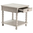 thumbnail image 4 of Pembroke Turned Leg Chalk Grey 1 Drawer End Table, 4 of 4