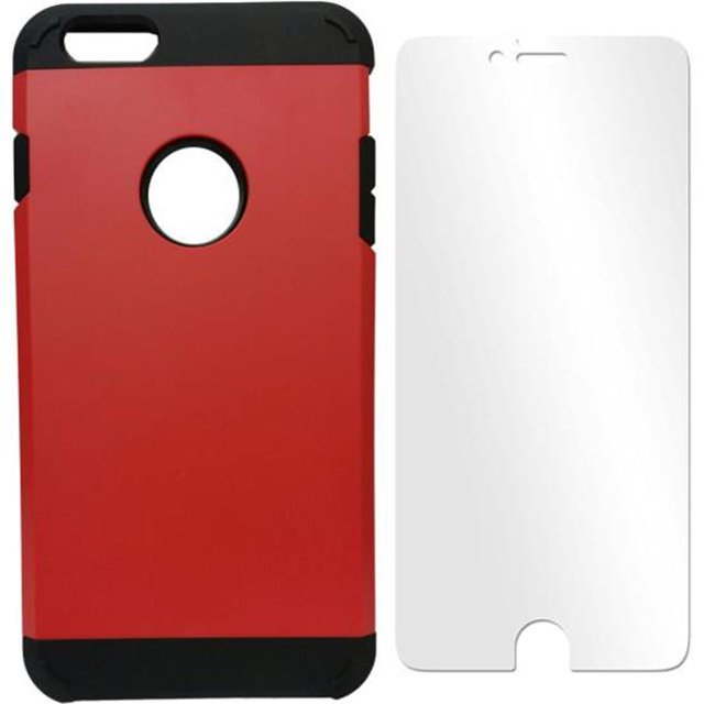AIA CIP6PRD Étui Hybride Rigide Double 5.5 Pouces pour iPhone 6 Plus, Rouge