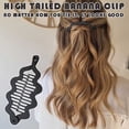 thumbnail image 6 of UNLLLL Wave Style Ponytail Clip, Vertical Banana Hair Claw with Twisting Design, Strong Hold Hair Accessory for Thick Hair, for Simple Updo Daily Styling and Travel (Navy Blue), 6 of 7