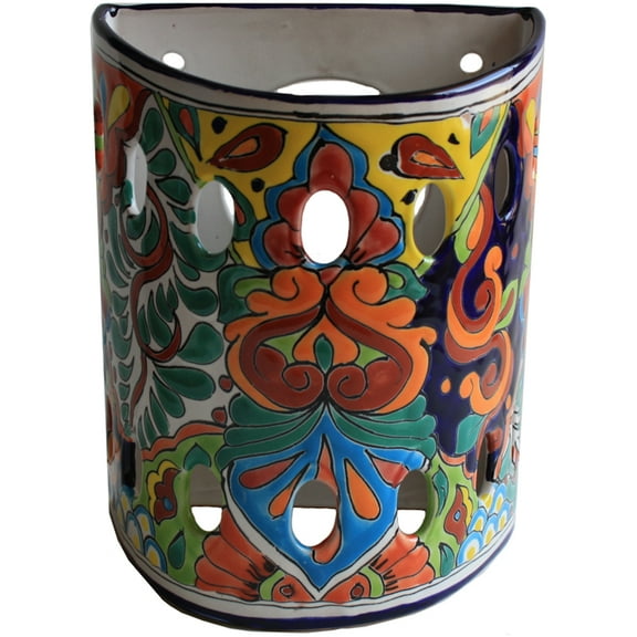 Rainbow Talavera Ceramic Sconce