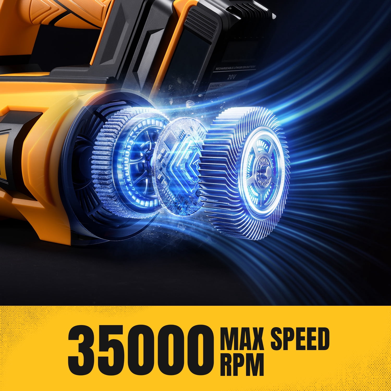 BALKONI Cordless Leaf Blower, Compatible with DeWalt 20V Battery, 800 CFM, 200 MPH