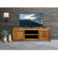 thumbnail image 5 of Waxed Teak Wood Santa Barbara Media Center with 2 Drawers, 2 Shelves, 5 of 5