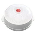 thumbnail image 6 of White Plastic Microwave Steamer for Home Use with Ventilation Holes and Heat Insulated Handle Ideal for Dumplings and Fish 1.5 L, 6 of 7