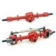 thumbnail image 5 of Conjunto de eje delantero y trasero CNC mejorado para D90, D99S, MN90, MN96 y MN99, escala 1:12, RC Titanio rojo, 5 of 5