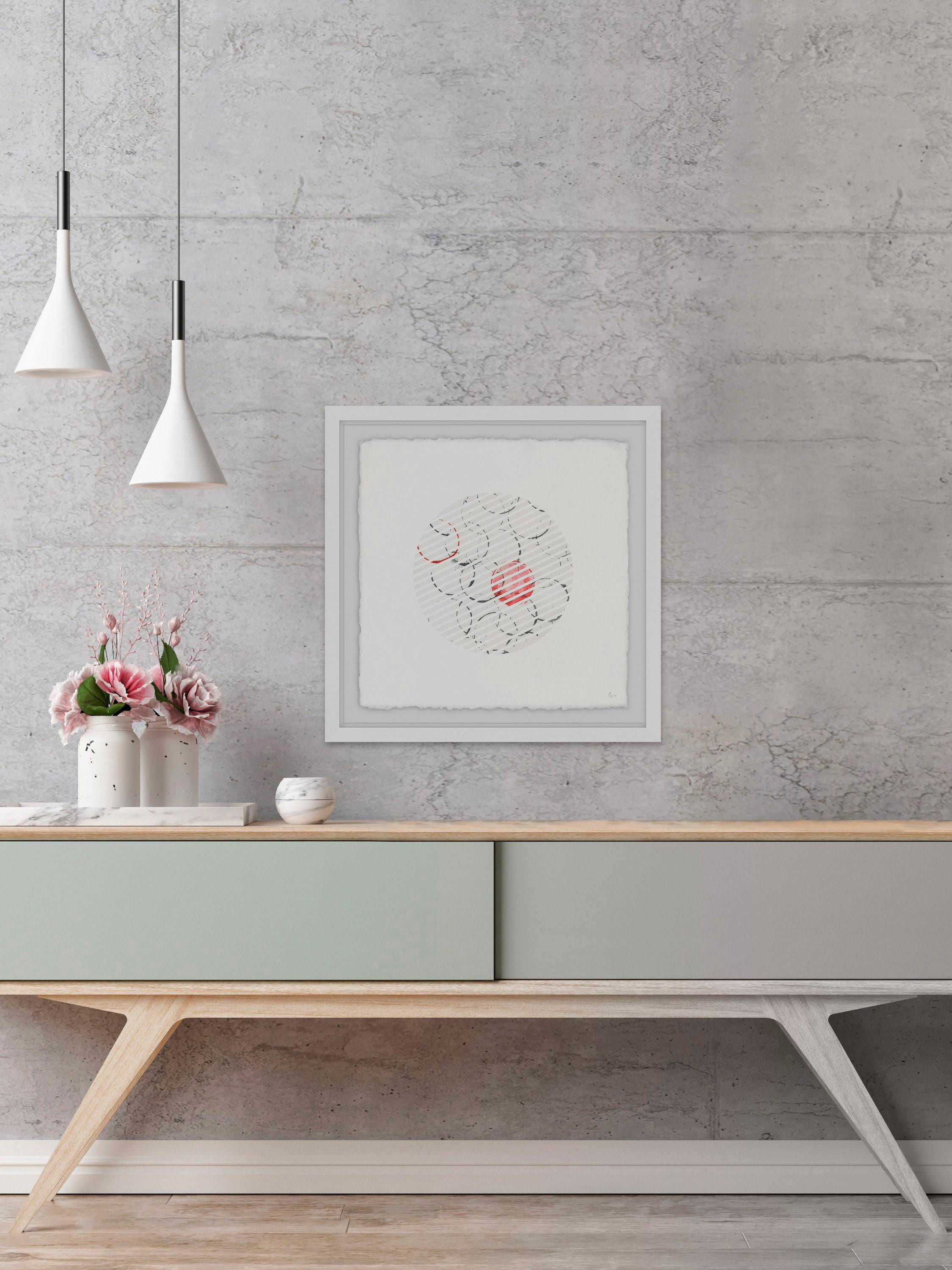 Pink Materialization Framed Painting Print
