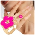 thumbnail image 2 of New Simple Exaggerated Colorful Flower Ring Cute Age Reducing Accessories Sweet Ring Valentine's Day Gift, 2 of 8