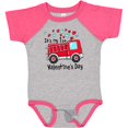 thumbnail image 3 of Inktastic It's My 1st Valentine's Day Fire Truck Boys or Girls Baby Bodysuit, 3 of 5