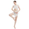 thumbnail image 2 of IBTOM CASTLE Women Lyrical Dance Dress Tank Bodysuit Cut Out Front Ballet Leotard Morden Contemporary Dancewear S White, 2 of 8