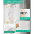 thumbnail image 4 of No Hook Shower Curtain with Snap in Liner, Christmas Golden Snowflakes Hotel Shower Curtains for Bathroom, Washable Shower Curtain Liner Set with Mesh Top Window, 72"x72", 4 of 6