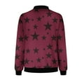 thumbnail image 3 of JYnXIANTI Fall Jackets for Women 2024 Casual Fashion Zip up Long Sleeve Coat Lightweight Star Windbreaker Outwear Tops, 3 of 4