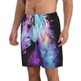 thumbnail image 2 of Goofa Rainbow Spotted White Horse Printed Mens Swim Trunks Summer Quick Dry Short Beach Swimwear Bathing Suits-X-Large, 2 of 9