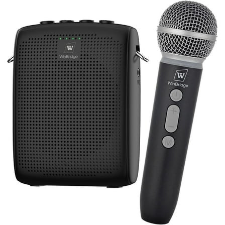 HW HAOWORKS Wireless Voice Amplifier with Mic for Teachers, Portable PA System with Bluetooth Handheld Mic, Portable Speaker Mic Set, Cardioid Pickup for Classroom, Outdoor, Public Speaking WB009