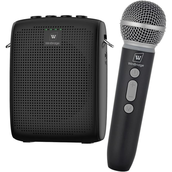 HW HAOWORKS Wireless Voice Amplifier with Mic for Teachers, Portable PA System with Bluetooth Handheld Mic, Portable Speaker Mic Set, Cardioid Pickup for Classroom, Outdoor, Public Speaking WB009