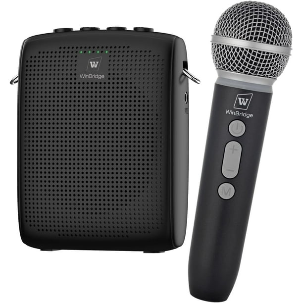 HW HAOWORKS Amplificador de Voz Inalámbrico con Micrófono para Profesores, Sistema PA Portátil con Micrófono de Mano Bluetooth, Juego de Micrófonos de Altavoz Portátil, Recogida Cardioide para Aula, Exterior, Hablar en Público WB009