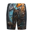 thumbnail image 2 of Lsque Steampunk Mechanical Butterfly Mens Sleep Pajama Shorts,Short Pajama Pants, Cotton Ultra-Soft Knit-Small, 2 of 9