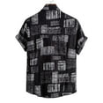 thumbnail image 4 of AOOCHASLIY Mens T-shirts Short Sleeve Clothes Men Hawaiian Short Sleeve Beach Shirt Printed Summer Casual Button Down Shirts, 4 of 5
