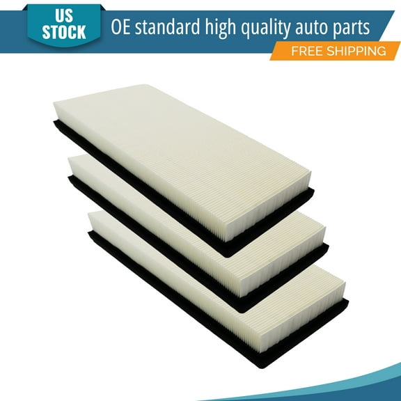 YXPCARS 3PCS Front Engine Air Filter for Ford F-150 F-250 F-Super Duty E-150 Econoline Bronco, New Air Filter Replacement (CA6366)