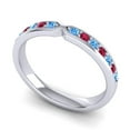 thumbnail image 2 of 0.30 T.C.W Round Cut Blue Topaz & Red Ruby Gemstone Stylish Bridal Eternity Band for Ladies Solid 18K White Gold Size 9 by Diamond-Capitals, 2 of 8