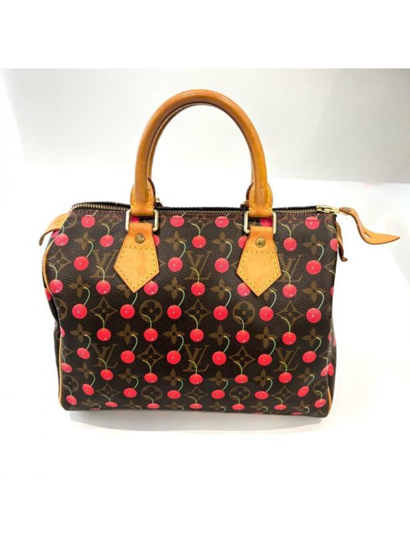Pre-Owned LOUIS VUITTON LV x TM Takashi Murakami Collaboration Monogram Cherry Speedy 25 Handbag
