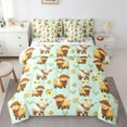 thumbnail image 1 of Erosebridal Rustic Cow Bedding Full Size, Groovy Floral Bed in a Bag Full size, Kawaii Animal Decor, Reversible 7-Piece, 1 of 1