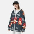 thumbnail image 4 of Picia Three Cute Christmas Gnomes Women's Men's UPF 50+ Sun Protection Hoodie Shirt Long Sleeve SPF Fishing Outdoor UV Hiking Lightweight Shirts-, 4 of 9