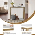 thumbnail image 6 of SYTHERS Console Table for Entryway, 2-Tier Metal Narrow Sofa Side Table Hallway Table TV Stand for Living Room Bedroom, Gold, 6 of 8