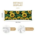 thumbnail image 3 of Disketp Sunflower Print Body Pillow Cover - Super Soft 20x54 Body Pillow Case,Long Side Hidden Zipper, 3 of 8