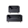 thumbnail image 4 of Sala de Velvet Gris Oxfrod Makora Modelo Banks 3-2 plazas, 4 of 10