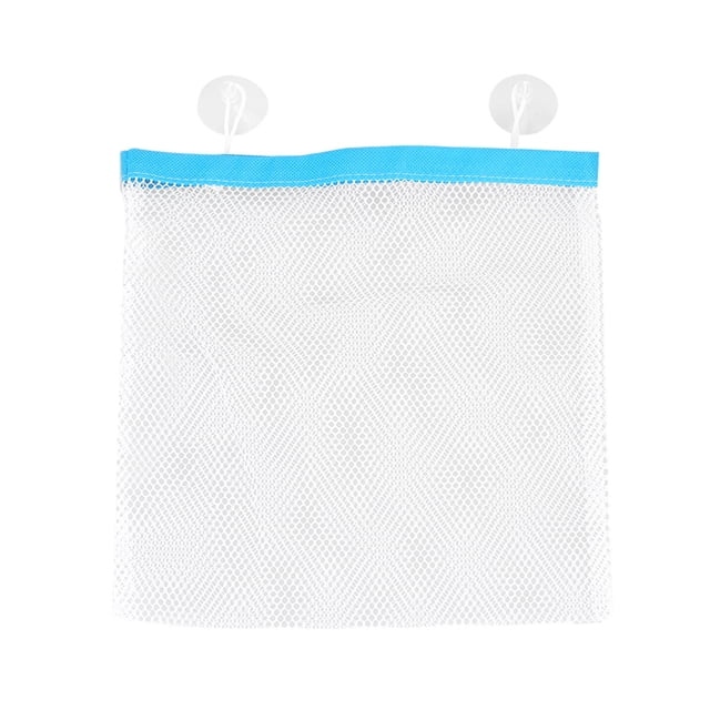Bolsa de almacenamiento para juguetes de baño para niños con ventosa resistente, duradera y útil, bolsa de malla para juguetes de baño de bebé y más.