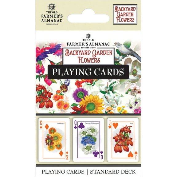 MasterPieces Officially Licensed Farmer's Almanac Flowers Playing Cards - 54 Card Deck for Adults
