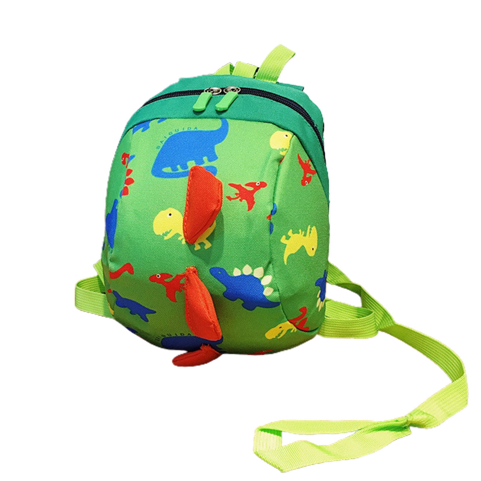 COOLL Double Zippers Big Capacity School Bag with Leash Cartoon Little Dinosaur Shape Backpack