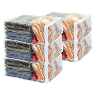 2 Clear Zippered Storage Bag Vinyl Blanket Clothes Space Saver Organizer  15X18X5, 1 - Smith's Food and Drug