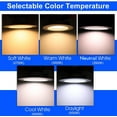thumbnail image 3 of ENERGETIC 6 inch Integrated LED Recessed Downlight, 2700K-5000K Selectable Can Ceiling Light , Dimmable, Energy Star, 6 Pack, 3 of 7