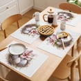 thumbnail image 5 of Easter Eggs Nest Placemats Set of 8, Watercolor Pink Egg Spring Lily Floral Leaf Non-Slip Place Mats Washable Table Mats for Kitchen Dining Table Decorations Indoor/Outdoor, 5 of 9