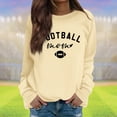 thumbnail image 2 of IYYVV Vintage Football Graphic Sweatshirts for Womens 2024 Game Day Pullover Plus Szie Tops Casual Loose Crewneck Long Sleeve Shirts HA11-Khaki 2XL, 2 of 5