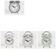 thumbnail image 2 of Saytay Reloj despertador de dormitorio de 3 pulgadas, reloj despertador de metal, reloj de escritorio para decoración del hogar de estudiantes (hy), 2 of 4
