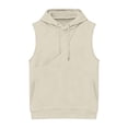 thumbnail image 5 of Men's Sleeveless Hoodie with Pet Pouch Pocket, Kangaroo Carrier, Drawstring Hood, Casual Pullover Sweatshirt Vest for Small Dog/Cat Outdoors, 5 of 5