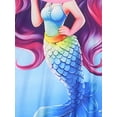 thumbnail image 6 of WIBACKER Girls Nightgowns Pajamas Dress 3D Printed Flutter Sleeve Sleepwear Princess Nightdress for 3-12 Years, 6 of 7